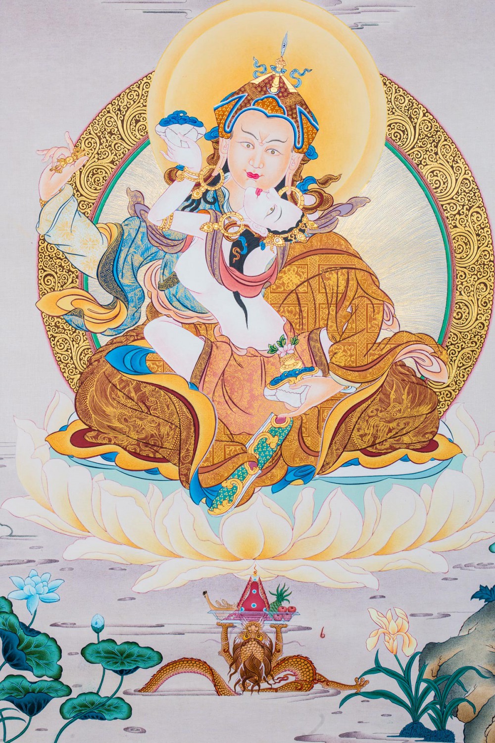 Guru Rinpoche with Consort (Detail A) - Enlightenment ~ Dakini As Art