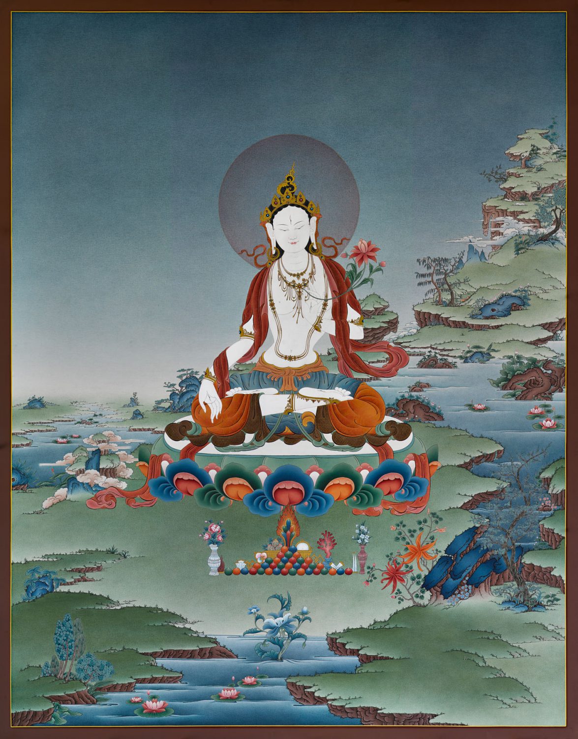 White Tara (Thangka) - Enlightenment ~ Dakini As Art