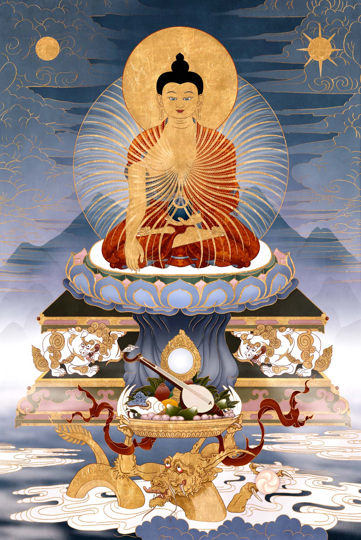 Shakyamuni Buddha  Art Print  Ben Christian Dakini As Art